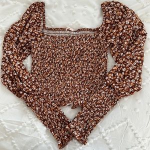 Mi Ami Floral Smocked Blouse